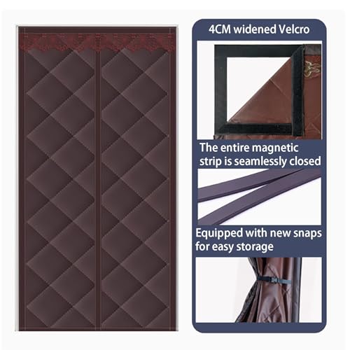 Porte isolante magnétique thermique coupe-vent anti-bruit pour maison