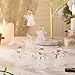 CroBlissful 6 Pcs Glass Angel Figurines Crystal Ornaments Hanging Guardian Angel Gifts for Christian Church Easter Mother's Day Holiday Decor, 6 Styles
