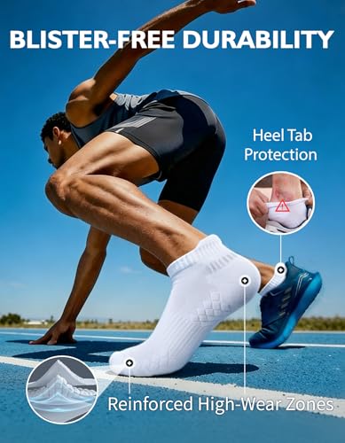 CLOSEMATE Cushioned Ankle Athletic Socks