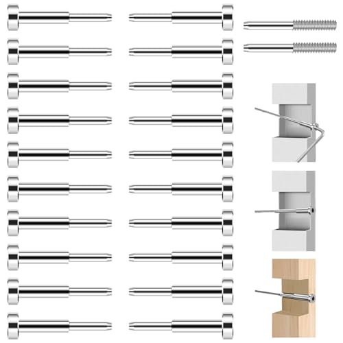 Gyykzz Invisible Cable Railing Kit, 20Pack SST316 Swage Tensioner and Terminal Hidden for Cable Railing, 1/8