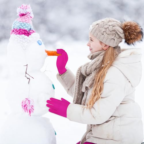 Image of ONESING 12 Pairs Kids Gloves - Warm Knitted Winter Gloves Bulk for Girls Boys | Children Gloves Designed for Cold Weather