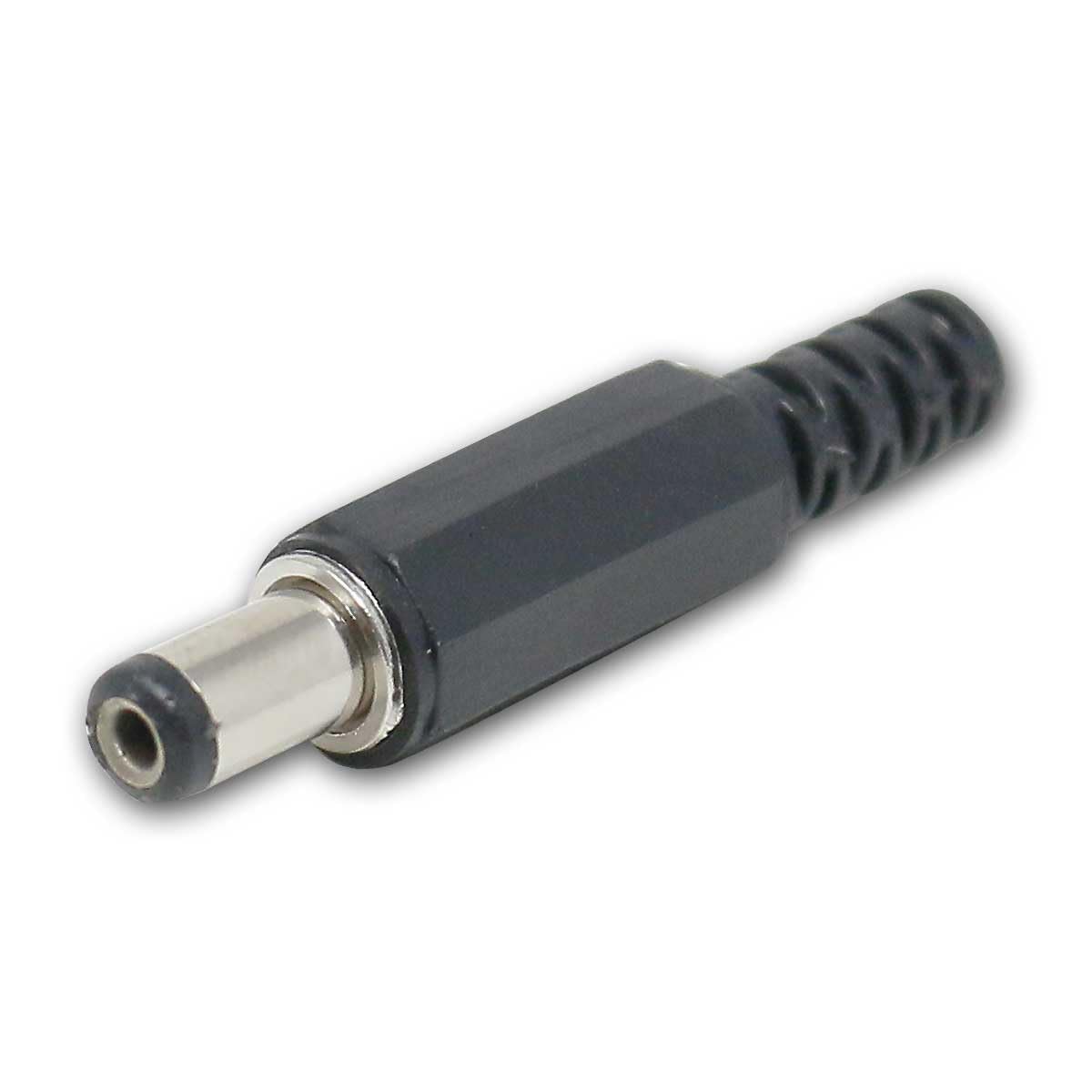 world-trading-net DC-Stecker 5,5x2,1mm, Lötanschluss & Knickschutz, Kunststoffhülse zum Aufschrauben, 2 Pin Stecker für Modellbau & Reparaturen
