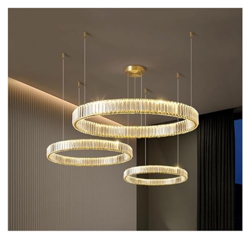Lustre LED cristal moderne LWX pour plafond de salon luxe