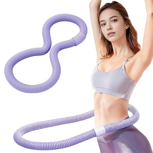 Hula Hoop Reifen Erwachsene, Weicher Hoola Hoop zum Abnehmen mit Federkern & Sicherheitsseil, Komfortabel & Leise für Fitness, Bauchtraining & Gewichtsverlust (Lila-1.5KG)
