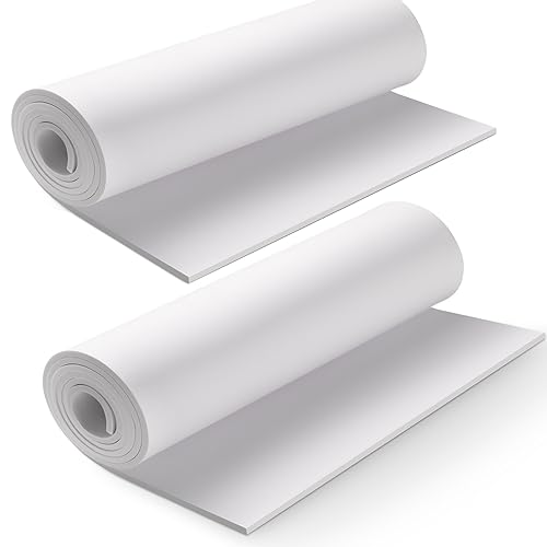 Image of 2-Pack White Eva Foam Sheets roll, Premium eva Craft Foam 6mm Thick, 13.9 inch x 49 inch, High Density 86kg /m3 for Halloween Cosplay Costume, Crafts, DIY Projects by MEARCOOH