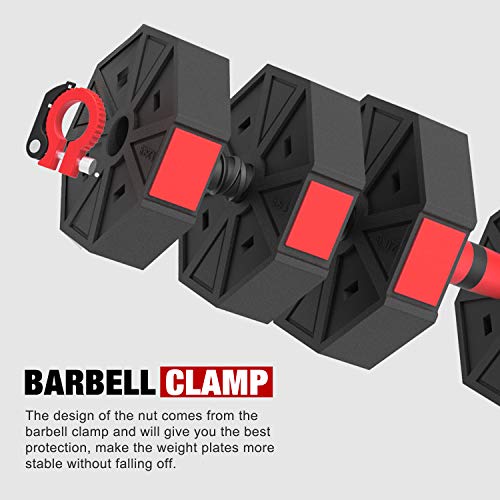 ER KANG 3 in 1 Adjustable Dumbbell Set, 44 LBS Free Weights Dumbbells with Connecting Rod, Lifting Dumbbells Used As Barbell, Push Up Bar for Home Gym, Whole Body Workout, Ship from The USA - Thumbnail 2