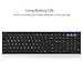 Arteck HB192 Universal Bluetooth Keyboard Multi-Device Stainless Steel Full Size Wireless Keyboard for Windows iOS Android Computer Desktop Laptop Surface Tablet Smartphone Rechargeable Battery