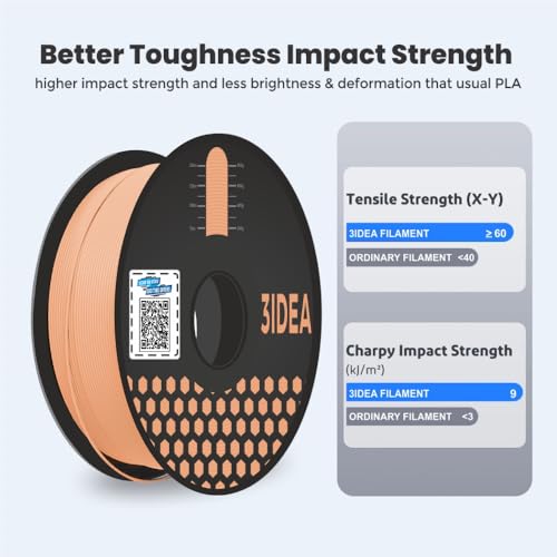 3Idea Premium PLA Skin 3D Printer Filament 1.75mm Dimensional Accuracy +/- 0.03mm Net Weight- 1 KG 5 41eGes+B3RL