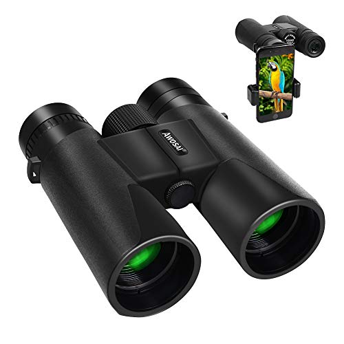 12x42 Binoculars for Adults, BAK4 Prism FMC Lens Large Eyepieces, HD Professional Binoculars for Bird Watching, Hunting, Hiking, Travel Sightseeing, Concerts, Sports with Smart Phone Adapter