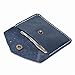 Deep Blue Soft Leather Card Holder with Snap Lid - Handmade Full-Grain Slim Wallet for Men & Women | 0.2