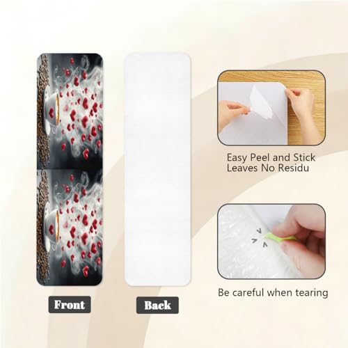 Protectores de escalera para interiores antideslizantes temáticos de café 4