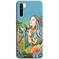 Mixroom - Cover Custodia Back case In TPU Silicone Morbido Per OPPO A91 Fantasia Fiore di ciliegio N1022