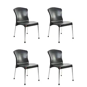 Cello Milano Cafeteria Set of 4 Chairs (Black)