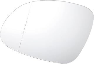 ACROPIX Car Rearview Mirror Left Driver Side Heated Mirror Glass Fit for Volkswagen Tiguan with Backing Plate - Pack of 1 Clear Glass
