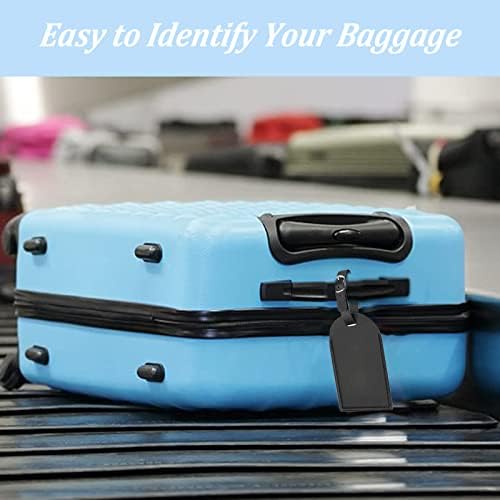 Luggage Tags, 2 Packs Leather Baggage Tags for Suitcases ,Travel Labels Tag Holder Privacy Protection Personalized Bag Labels for Suitcase Tags Luggage Cruise Weatherproof Travel Accessories