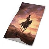 VTCTOASY Cowboy West Neck Gaiter Personalized Soft Windproof Face Covers Cozy Winter Neck Warmer Gator Scarfs Multipurpose Fashion Breathable Bandana Face Mask Scarf for Adult