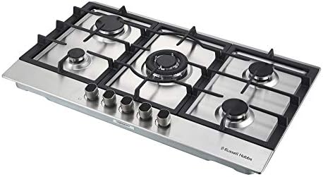 Russell Hobbs RH86GH702SS/01, 5 Burner Gas Hob, 86cm Wide Stainless Steel