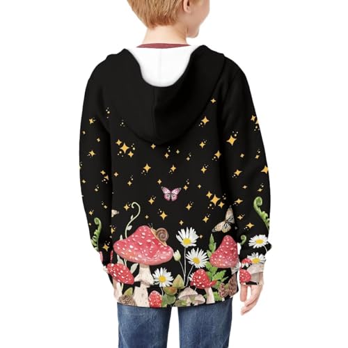 6-12 Year Kids Zip up Hooded Hoodie Girls Long Sleeve Sweatshirts Fall Jacket Boys Hooded Pullover with Pocket4