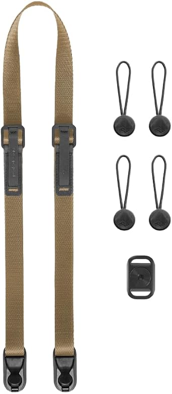 Peak Design Leash Camera Strap - Configurable as a Sling, Neck, Shoulder Strap or Safety Tether, Adjustable, Compact