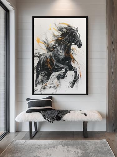 Affiches de chevaux noirs pour insuffler la liberté chez soi