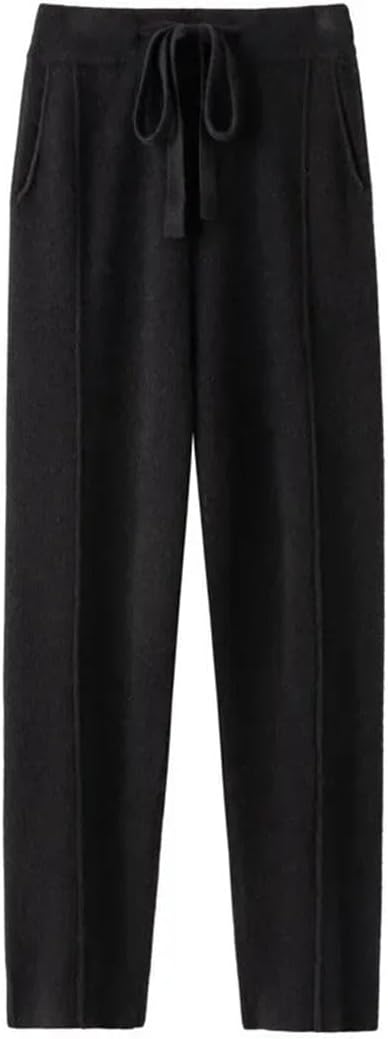 Women's Cashmere Pants High Waist Drawstring Loose Fleece Fitness Jogging Sweatpants with Pockets - Image 5