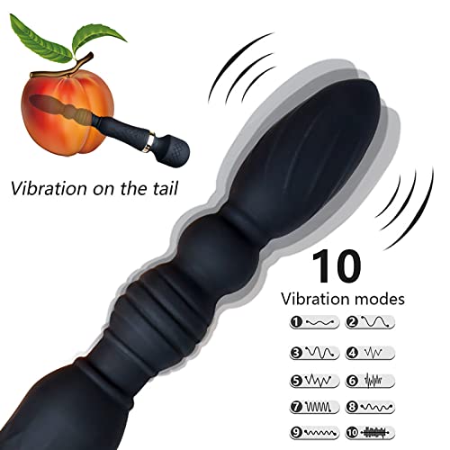 ChicLSQ Silikon Doppelkopf Anal Vibratoren für Sie G-Punkt und Klitoris Stimulator mit 10 Vibrationsmodi Dual Motor Dildo Vibrator Prostata Massagegerät Sexspielzeug für Frauen und Paare – Bild 4