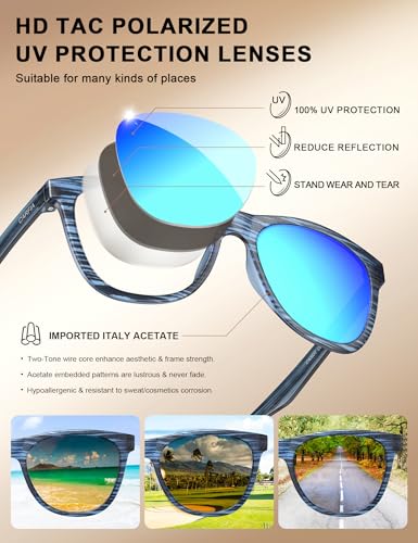 Image of CARFIA Zero - Gravity Feel Polarized Men's Sunglasses UV Protection Flexible Durable Ultralightweight TR90 Sport Frame CA0931