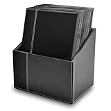 SECURIT - 20 Speisekarten Trendy Line + Sammelbox - 1 fester, doppelseitiger Einleger = 4 DIN A4-Seiten - Möglichkeit zum Hinzufügen Einleger - Für Bars, Restaurants - PU-Kunstleder - Schwarz