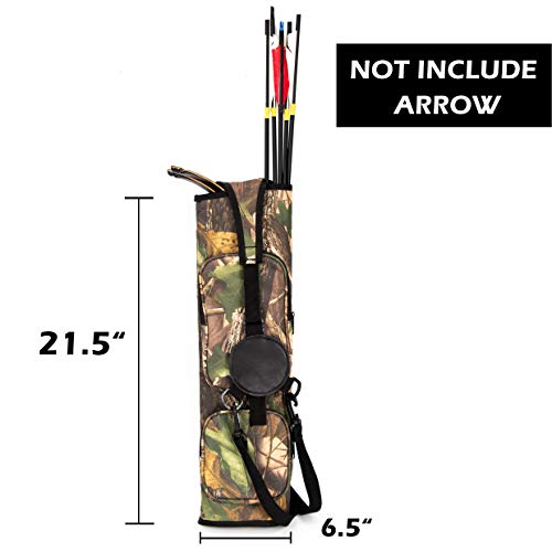 Jekosen Back Arrows Quiver Holder Shoulder Bag Hanged Target Shooting Quiver For Arrows With Front Pockets(Camouflage) #TOP2