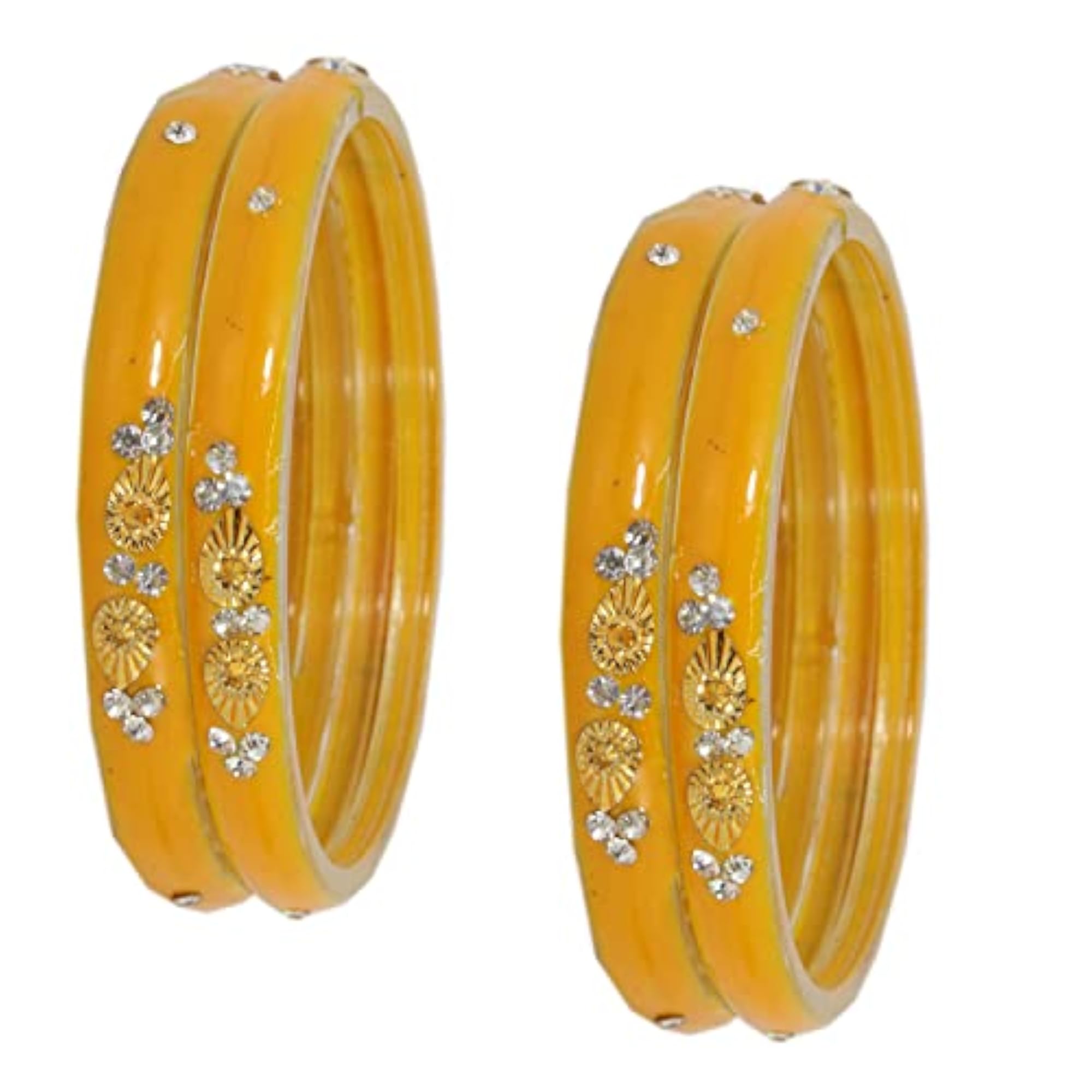 Zircon Gemstone and Beads Studded Kada, Pack of 4