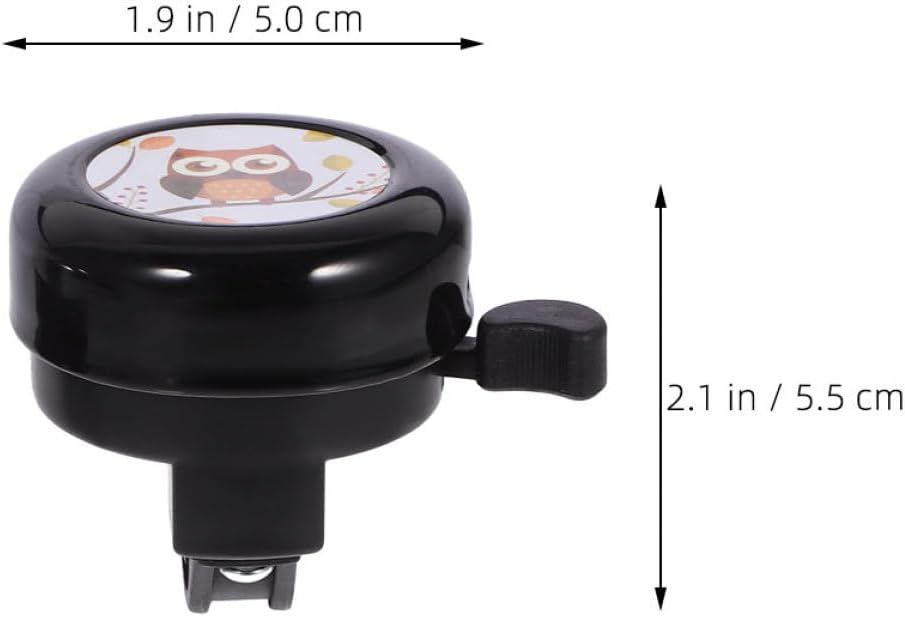 OSALADI Bike Bell Handlebar Bell for Cartoon Owl Design Sturdy Black Bicycle Accessory for Scooters and Mountain Bikes