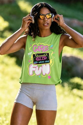 ASTANFY 80s Workout Tank Women Retro 80s Graphic Sleeveless Gym Shirts — view 3