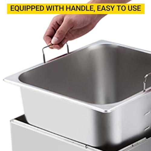 11.6QT Deep Fryer with Basket Commercial, 11L Electric Countertop Fryer Stainless Steel Deep Fryers, for Restaurant Home Use with Extra Large Frying Basket and Lid