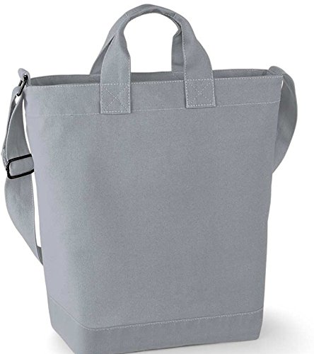 Preisvergleich Produktbild Damen Frauen Handtasche heather grey Tasche grau Tragetasche Schule Uni Umhängetasche