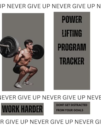 Powerlifting and workout tracker and day planner for a 12-week program