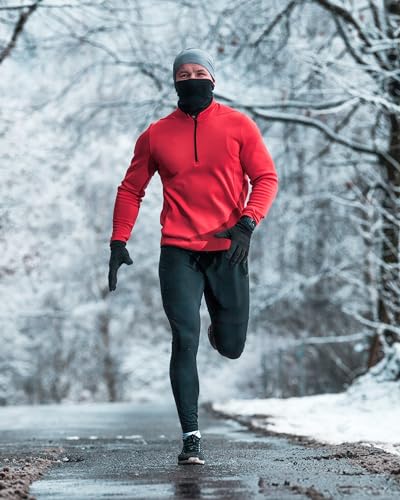 DRSKIN Camisa masculina de compressão térmica ou conjunto de camadas de base forradas com lã Top & B