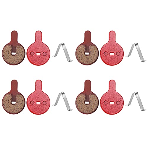 4 Paar Bremsbeläge für Fahrräder, Scheibenbremsen, runde Form, für verschiedene Fahrradtypen, aus Harz und Metall Cover