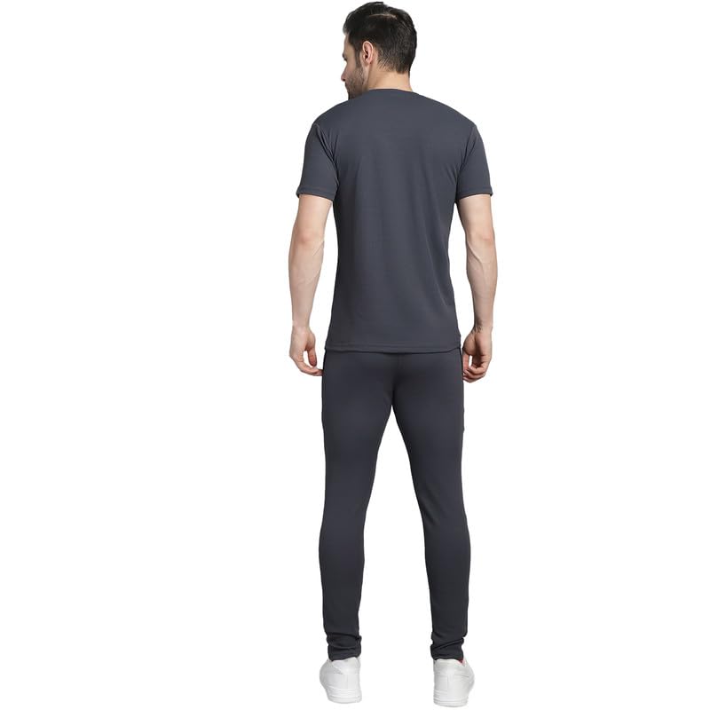 Image of Mack Jonney Solid Polyester Lycra Casual Style Half Sleeves Co-Ord Set Trackuit For Men-P-MACK52989-Box T D10 2
