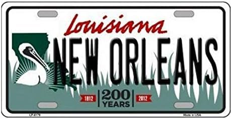New Orleans Louisiana State 200 Years License Plate License Plate 6x12 inches
