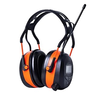 GARDTECH Ear Defenders Noise Cancelling Headphones with Wireless Bluetooth MP3 DAB+/FM Radio Headphones NRR 29dB Safety Ear Muffs with LCD Display and 4GB Built-in SD Card for Garden Work