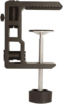 Replacement Heavy Duty C Clamp for 1/2†Base Magnifying Lamp,Desk Lamp,Swing Arm Lamp,Phone I pad Mount,Tablet Mic Holder,Table Mount Clamp for Microphone Stand Mic Boom Arm (G2 BLACK)