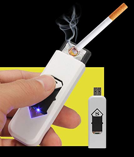 Image of Metal Electronic Cigarette Lighter, USB Rechargeable Portable Lighter for Car /Party /Pocket Lighter