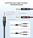 Tisino 1/8 to 1/4 Stereo Cable, 1/8 Inch TRS Stereo to Dual 1/4 inch TS Mono Y-Splitter Cable 3.5mm Aux Mini Jack to Jack Breakout Cord - 3.3 feet