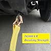 YAYODS 4 Pack Car Tie Down Straps for Trailers with J Hooks, 2 x 10' Heavy Duty Ratchet Straps with 2 x 36'' Axle Straps, 10,000lbs Break Strength Truck Strap for Car, Truck, UTV Transport, Yellow