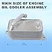 Engine Oil Cooler Assembly Compatible with 128i 228i 320i 328i 428i 525i 528i 640i X1 X3 X5 X6 Z4 2006-2019 Engine Aftermarket Replacement Part # 11427525333 1142-7525-333