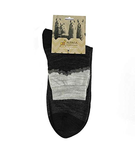 Baby Alpaca Wool Knitted Short Socks Soft And Warm One Size Two Color Design For Men Peru2