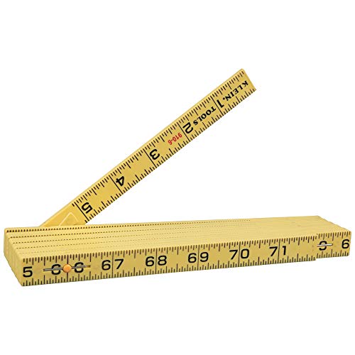 Klein Tools 910-6 Folding Ruler 6-Foot, Durable Fiberglass, Inside Reading #1