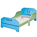 Costzon Toddler Bed, Crayon Themed Toddler Bed Frame w/Safety Rail Fence