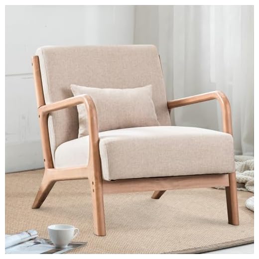 Mid Century Accent Chair with Cushion