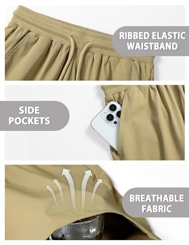 Image of Somaibo Boys Athletic Shorts Youth Lightweight Quick Dry Outdoor Cargo Short with Pockets for Hiking Running 7-15Y